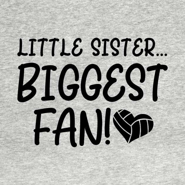Little Sister Biggest Fan Volleyball Heart Team Gift graphic by nikkidawn74